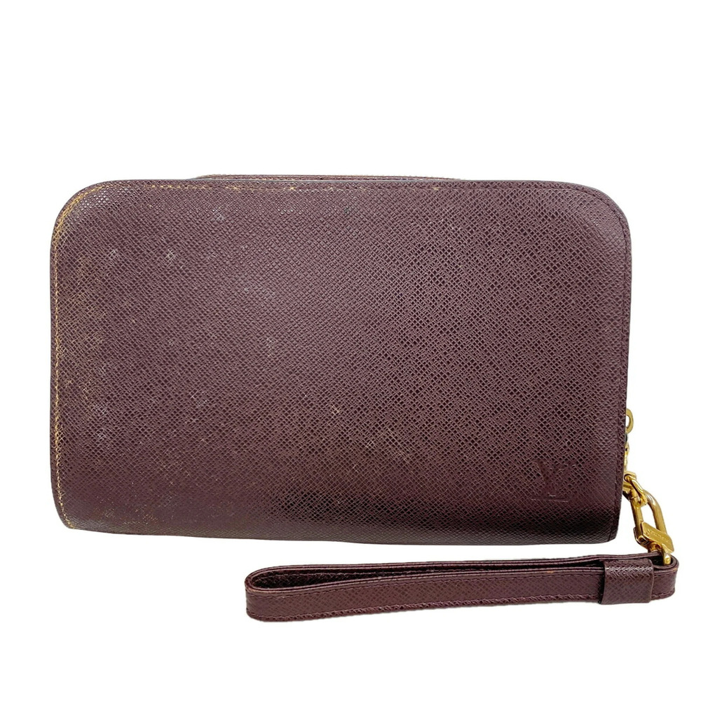 Louis Vuitton Clutch Bag Taiga Baikal M30186 Acajou Men's
